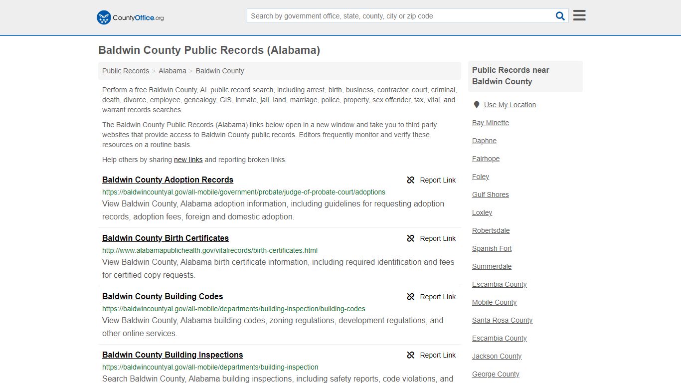 Public Records - Baldwin County, AL (Business, Criminal ...