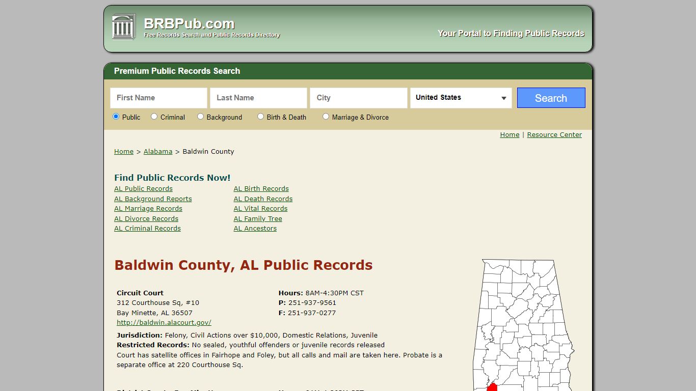 Baldwin County Public Records | Search Alabama Government ...